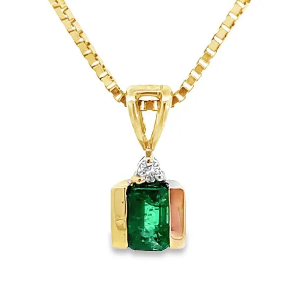 Emerald and Diamond Pendant