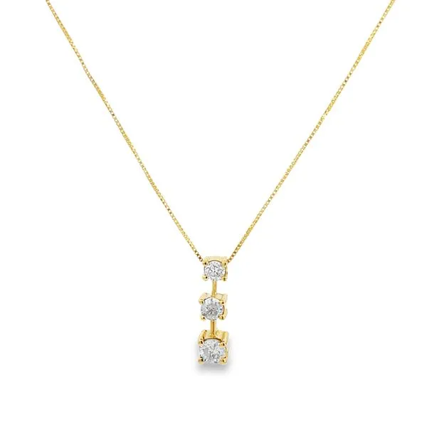 3 Stone Diamond Pendant
