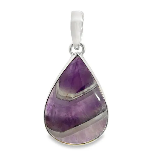 Chevron Amethyst Cabochon Pendant Miner's Den Jewelers Royal Oak, MI