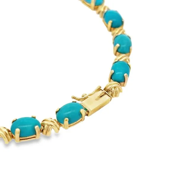Turquoise Estate Bracelet Image 2 Miner's Den Jewelers Royal Oak, MI