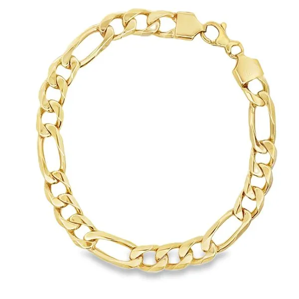 Yellow Gold Figaro Estate Bracelet - 9" Miner's Den Jewelers Royal Oak, MI