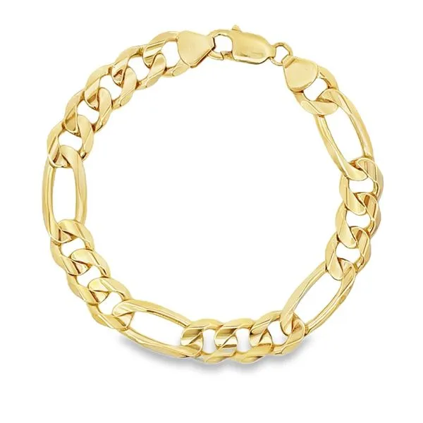 Yellow Gold Figaro Link Estate Bracelet - 8" Miner's Den Jewelers Royal Oak, MI