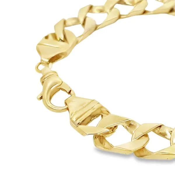 Yellow Gold Heavy Link Estate Bracelet - 8" Image 2 Miner's Den Jewelers Royal Oak, MI
