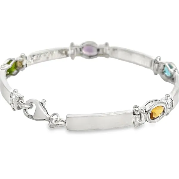 Amethyst, Peridot, Blue Topaz, And Citrine Bracelet Image 2 Miner's Den Jewelers Royal Oak, MI