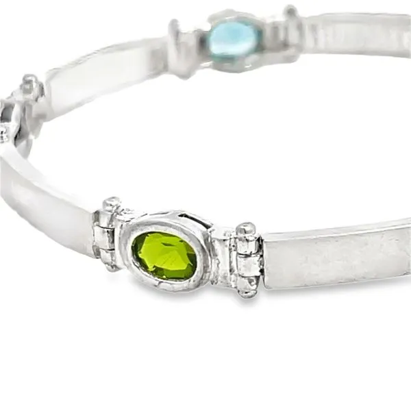 Amethyst, Peridot, Blue Topaz, And Citrine Bracelet Image 3 Miner's Den Jewelers Royal Oak, MI