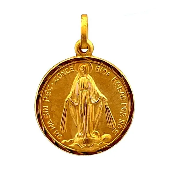 Miraculous Medal 14 Karat Gold Miner's Den Jewelers Royal Oak, MI