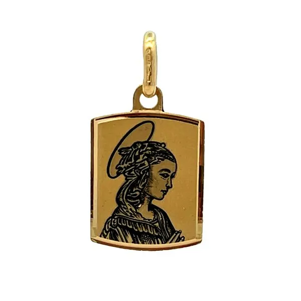 Virgin Mary 14K Gold Estate Charm Miner's Den Jewelers Royal Oak, MI