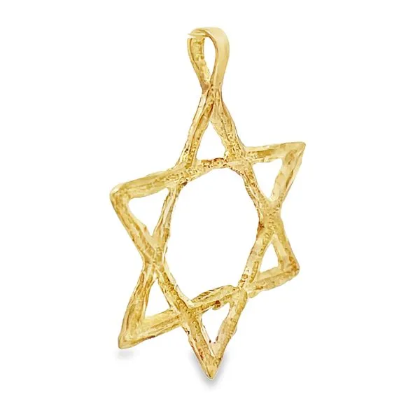 Star of David 14K Gold Estate Pendant Image 2 Miner's Den Jewelers Royal Oak, MI