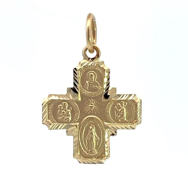 14 Karat 4 Way Cross Estate Charm