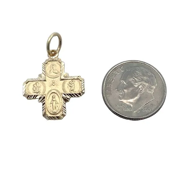14 Karat 4 Way Cross Estate Charm