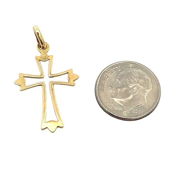 18 Karat Cross Estate Charm