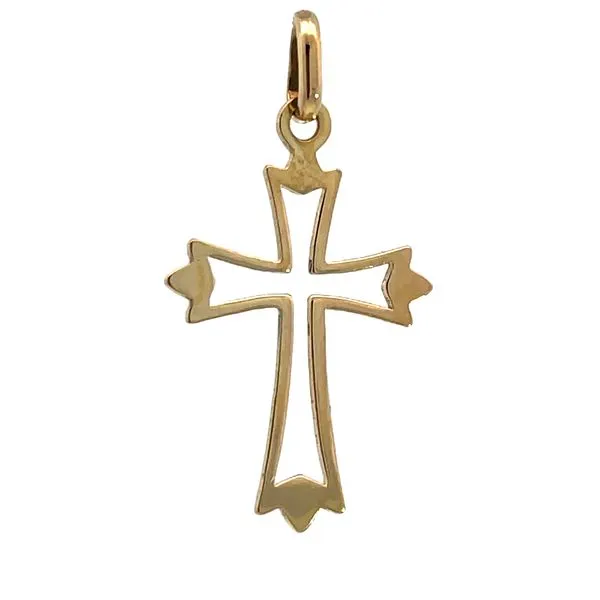 18 Karat Cross Estate Charm