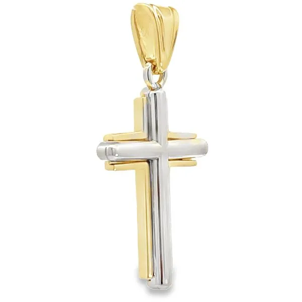 14K Two Tone Cross