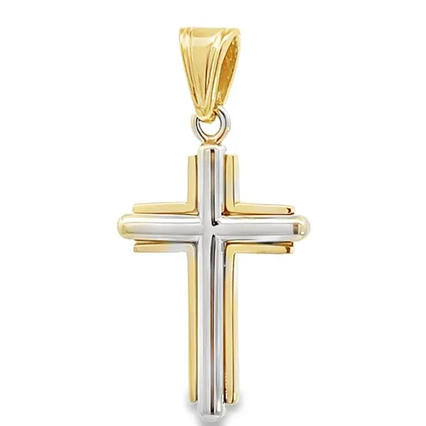 14K Two Tone Cross