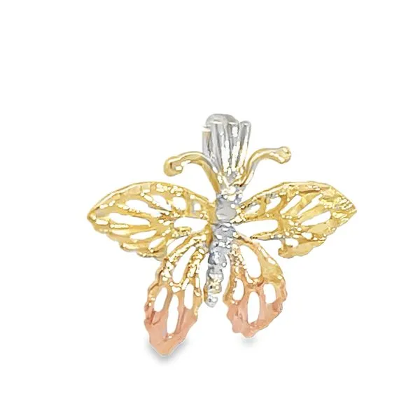 Tri-Color Butterfly Charm