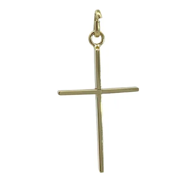 14K Yellow Gold Cross Charm