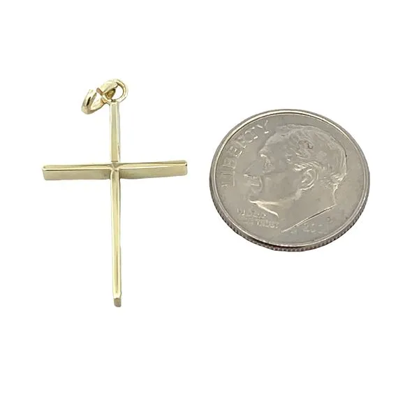 14K Yellow Gold Cross Charm