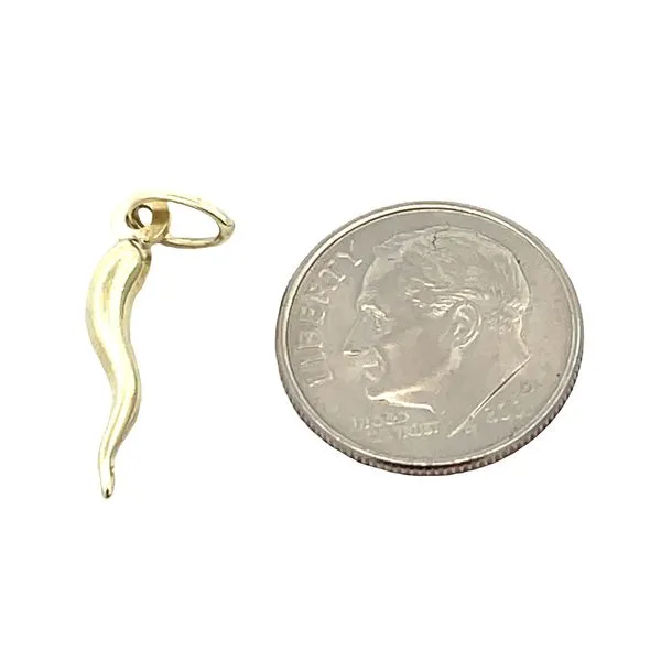 14K Gold Italian Horn Charm