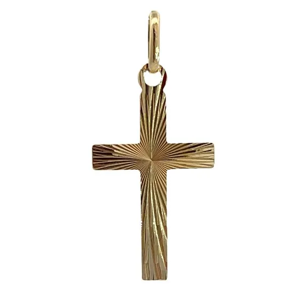 14K Yellow Gold Estate Cross