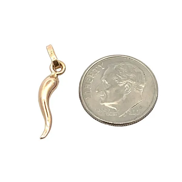 14K Gold Italian Horn Charm
