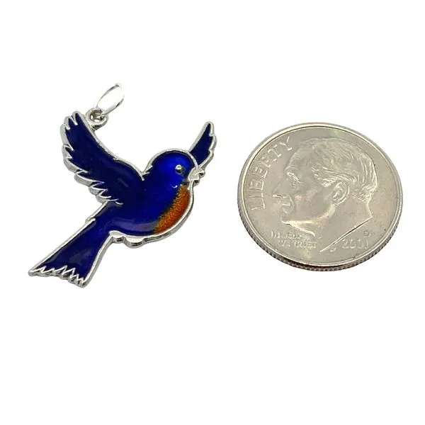 Blue Bird Charm Image 2 Miner's Den Jewelers Royal Oak, MI