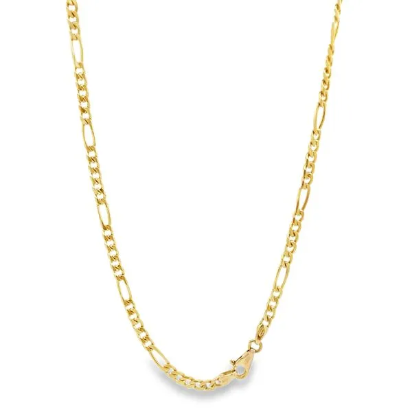 3mm Yellow Gold Figaro Estate Chain - 22" Miner's Den Jewelers Royal Oak, MI