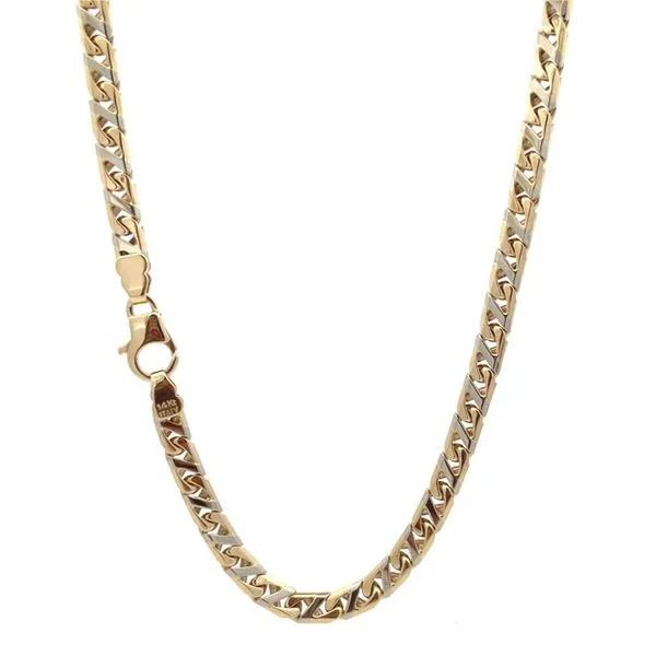 Two Tone 14 Karat Gold Link Chain - 24" Miner's Den Jewelers Royal Oak, MI