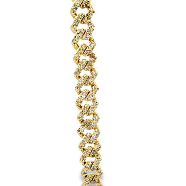 10K Yellow Gold Diamond Curb Chain Image 2 Miner's Den Jewelers Royal Oak, MI