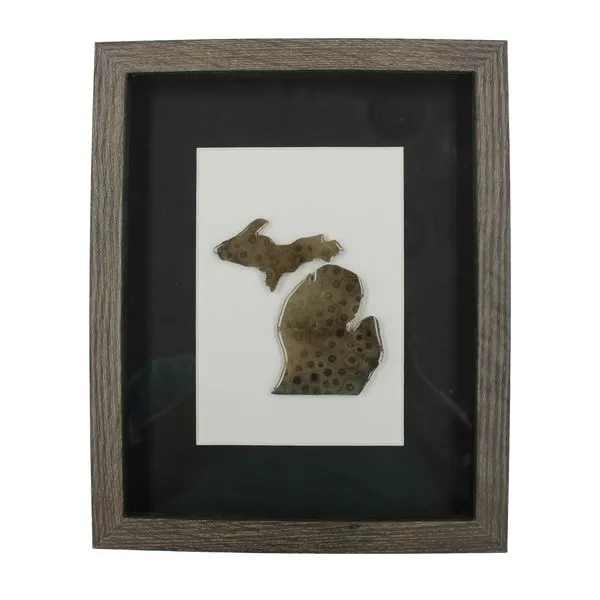 8 x 10" Framed Michigan Petoskey Miner's Den Jewelers Royal Oak, MI