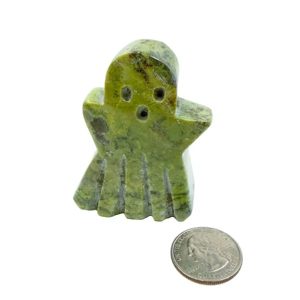 Serpentine Ghost Shape Mineral Specimen Image 2 Miner's Den Jewelers Royal Oak, MI