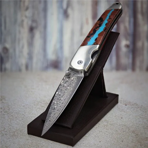 Vein Turquoise Knife Image 2 Miner's Den Jewelers Royal Oak, MI
