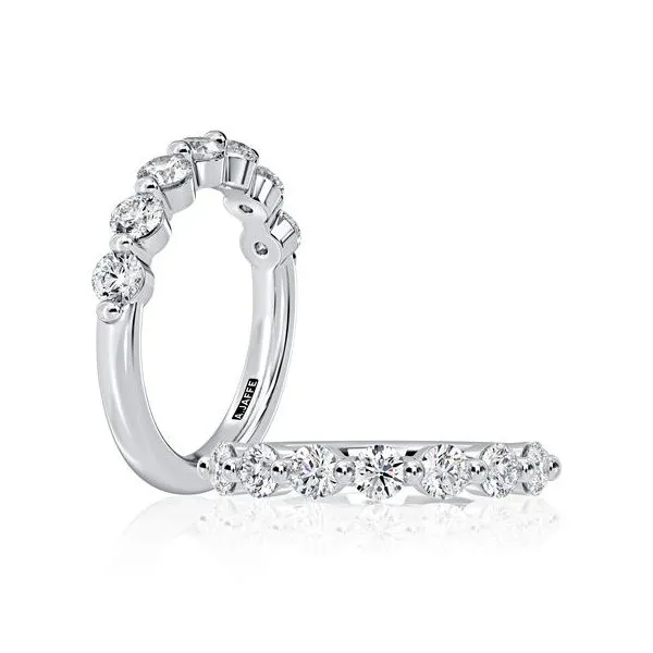 14k White Gold Diamond Wedding Band Miner's North Jewelers Traverse City, MI