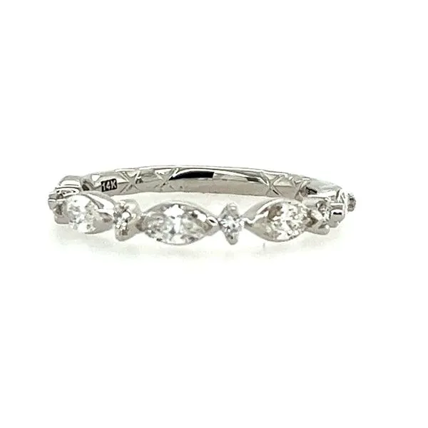 14k White Gold Diamond Wedding Band Miner's North Jewelers Traverse City, MI