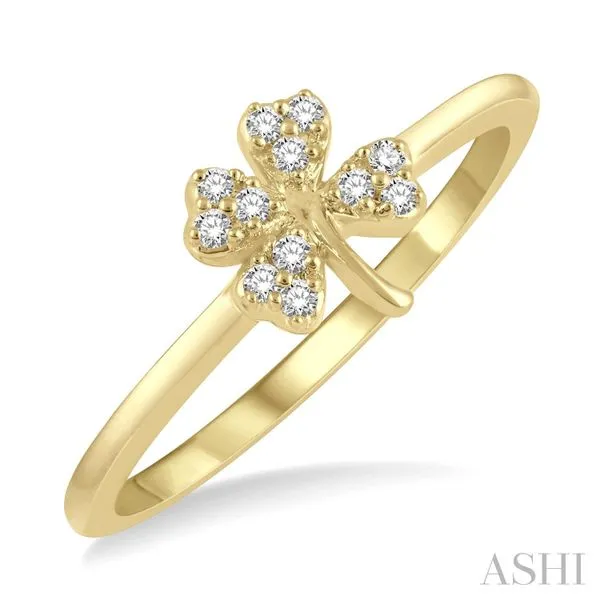 Clover Round Ring in 10K Yellow Gold Miner's North Jewelers Traverse City, MI