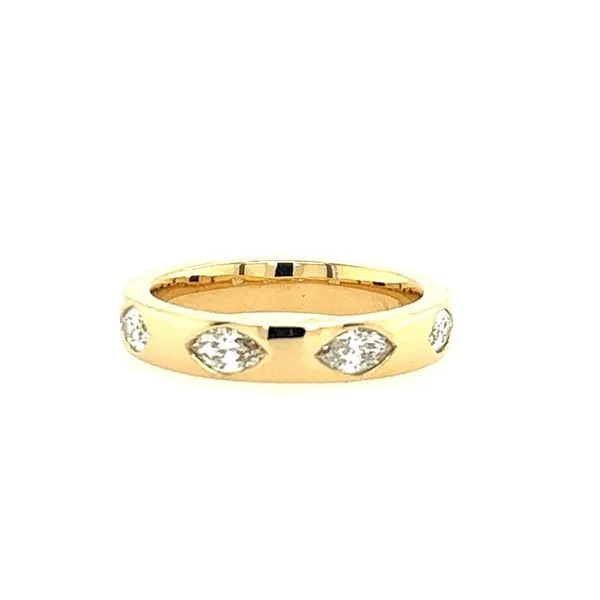 14K Yellow Gold Ring With Marquise Diamonds Miner's North Jewelers Traverse City, MI