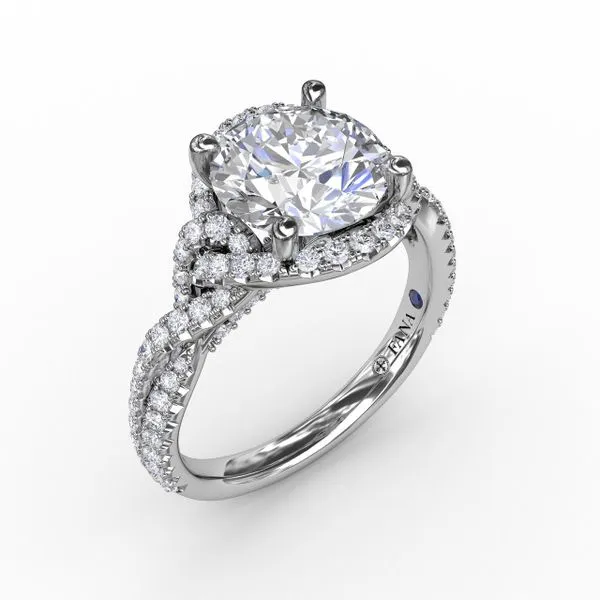 Twist Shank Engagement Ring Miner's North Jewelers Traverse City, MI