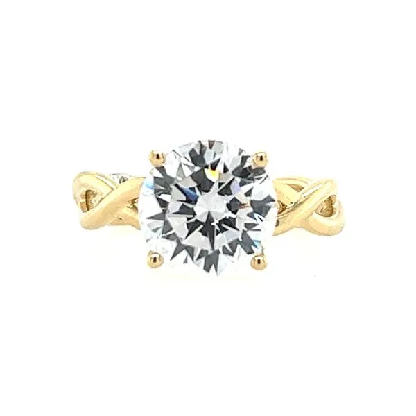 Semi Mount 14K Yellow And White Gold Round Semi-Mount <br>*center stone not included Miner's North Jewelers Traverse City, MI