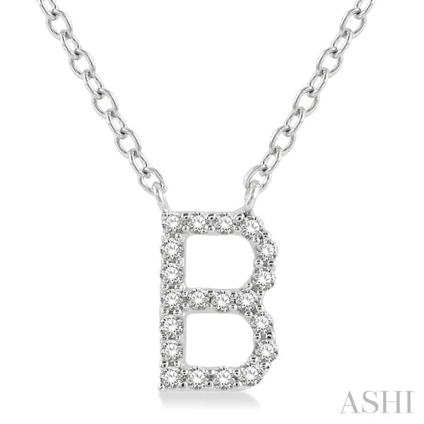 Initial Pendant in 10K White Gold Miner's North Jewelers Traverse City, MI