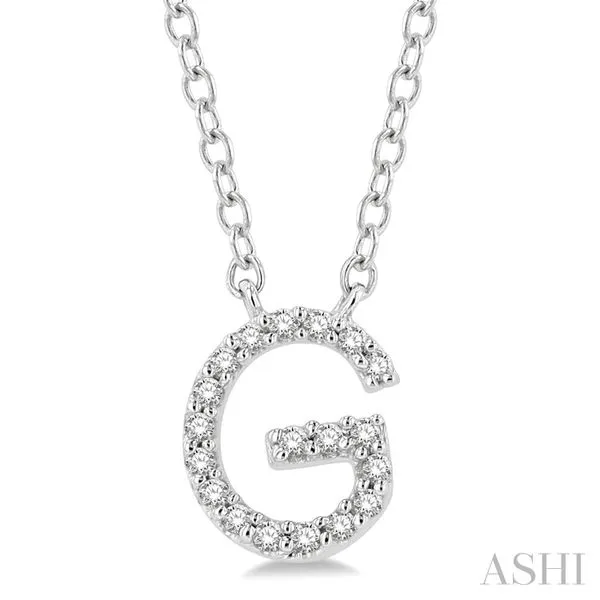 Initial Pendant in 10K White Gold Miner's North Jewelers Traverse City, MI