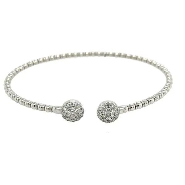 14k White Gold Diamond Bangle Bracelet Miner's North Jewelers Traverse City, MI