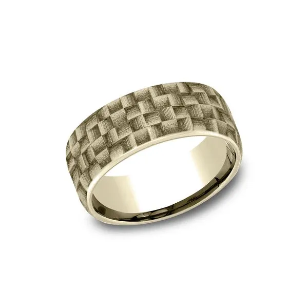 14K Yellow Gold Carved Band Miner's North Jewelers Traverse City, MI