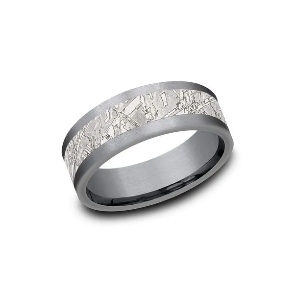 Tantalum Faux Meteorite Wedding Band Miner's North Jewelers Traverse City, MI