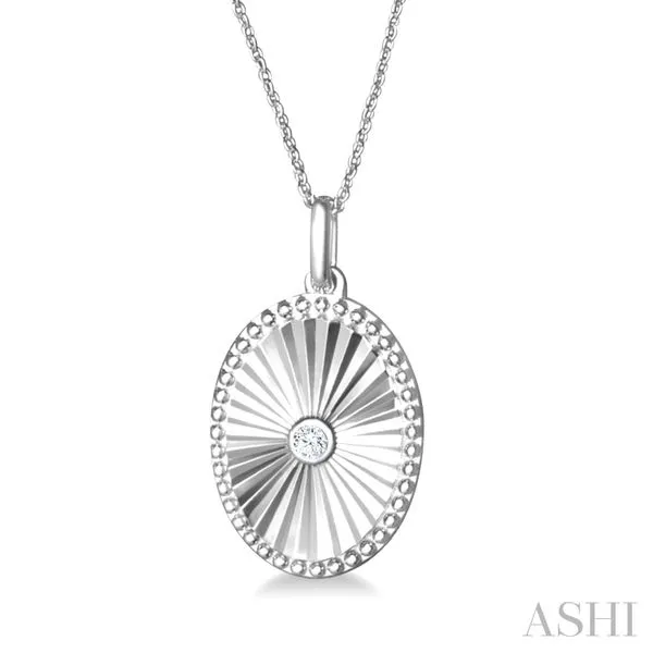 Oval Round Cut Pendant in Sterling Silver Miner's North Jewelers Traverse City, MI