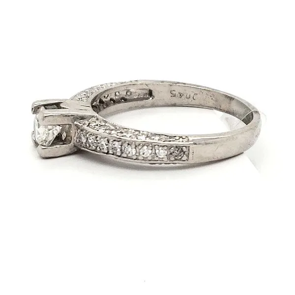 Platinum Estate Diamond Engagement Ring Image 2 Minor Jewelry Inc. Nashville, TN