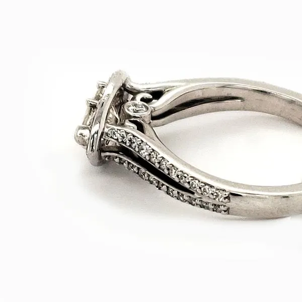 14K White Gold Estate Diamond Halo Engagement Ring Image 2 Minor Jewelry Inc. Nashville, TN