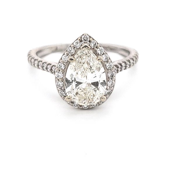 14K White Gold Diamond Halo Engagement Ring Minor Jewelry Inc. Nashville, TN