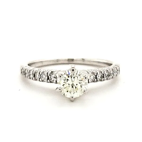 14K White Gold Estate Diamond Engagement Ring similar item image