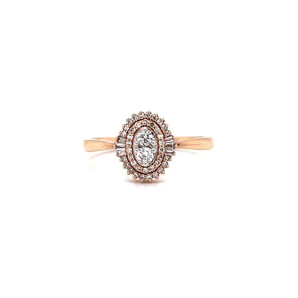10K Rose Gold Diamond Double Halo Engagement Ring Minor Jewelry Inc. Nashville, TN