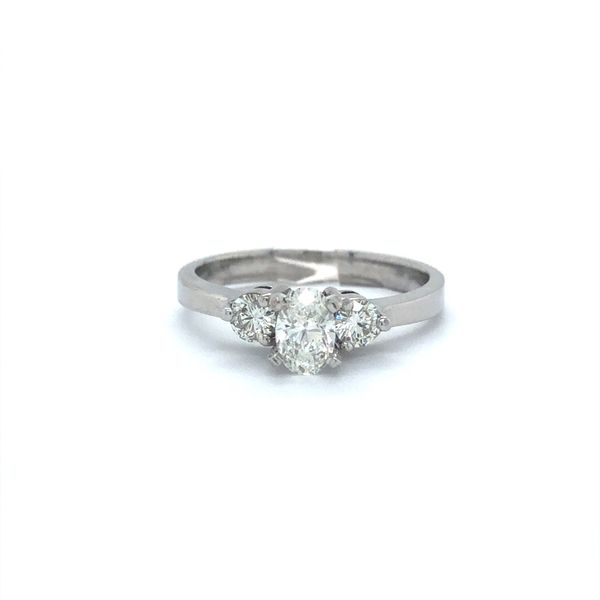 14K White Gold Estate Three Diamond Engagement Ring Minor Jewelry Inc. Nashville, TN