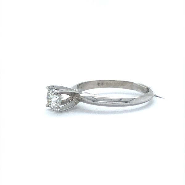 14K White Gold Estate Diamond Solitaire Engagement Ring Image 2 Minor Jewelry Inc. Nashville, TN